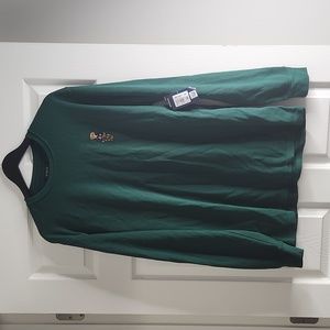 NWT Ralph Lauren Polo Green waffle knit sleep shirt XL with Bear logo